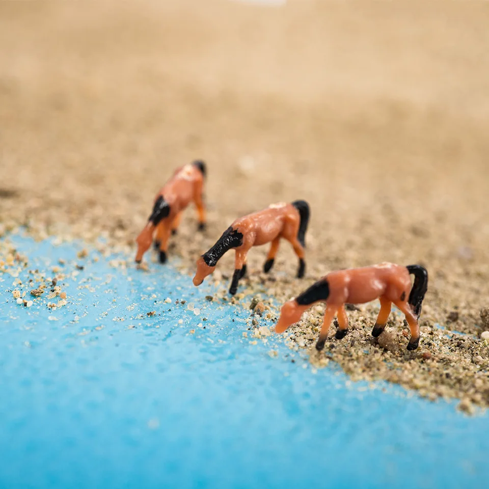 40pcs/80pcs Model Trains HO Scale 1:87 Model Horses Painted Farm Animals An87011741349864676 - Foto 3