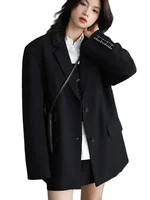 VEN – ensemble CHIC Blazer et pantalon taille haute pour femme, vêtement d'extérieur, couleur unie, ample, collection printemps-automne 2022 2
