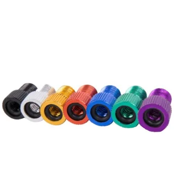 2 Pcs Presta to Schrader Car Bicycle Bike Tube Cap Pump Connector Adapter Valve 2