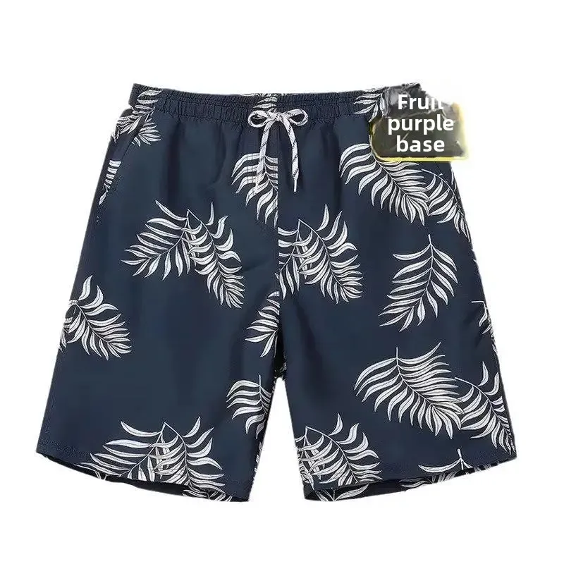 Swim Trunks Men Loose-Fit Flat-Crotch Five-Point Anti-Embarrassment Water-Tested Ideal For Beach And Hot Spring