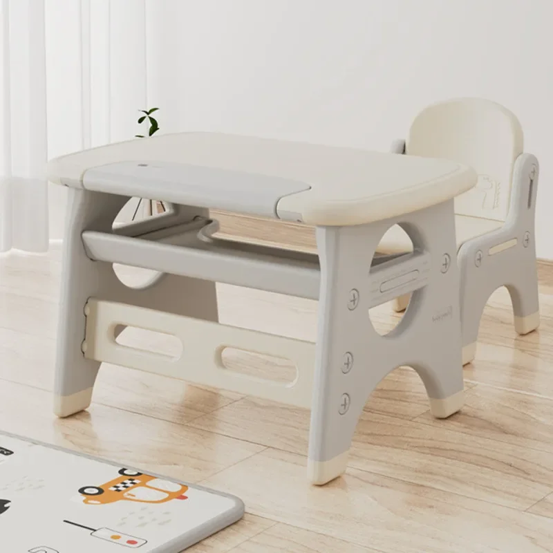 Children's Table With Chairs Early Education Room Desks Flip Small Desk Upright Sitting Children's Table Double Structure