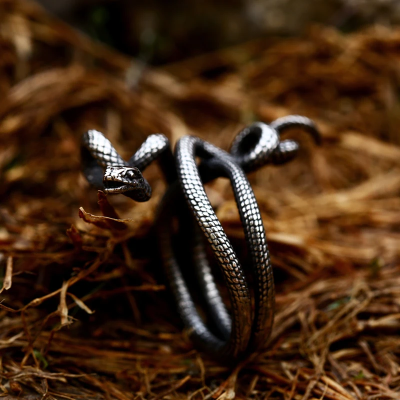 316L Stainless steel Animal Unique Cools snake Ring For Men and Women BR8-703 stainless steel ring finger ring animal ring