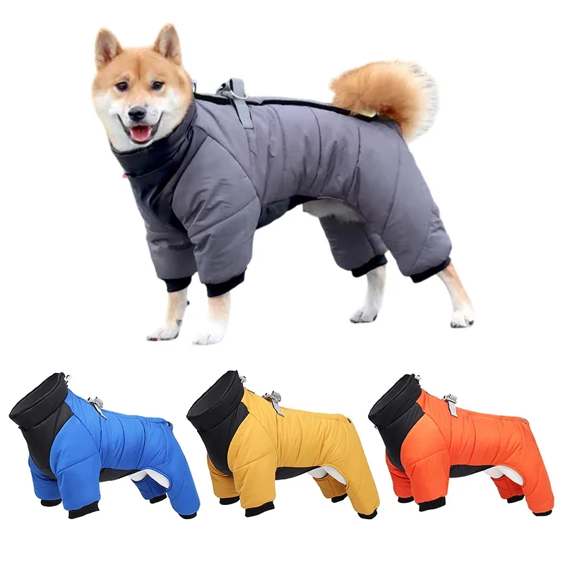 WinterWarmThickenDogClothesPetCottonCoatJacketWaterproofClothingforMediumLargeDogs
