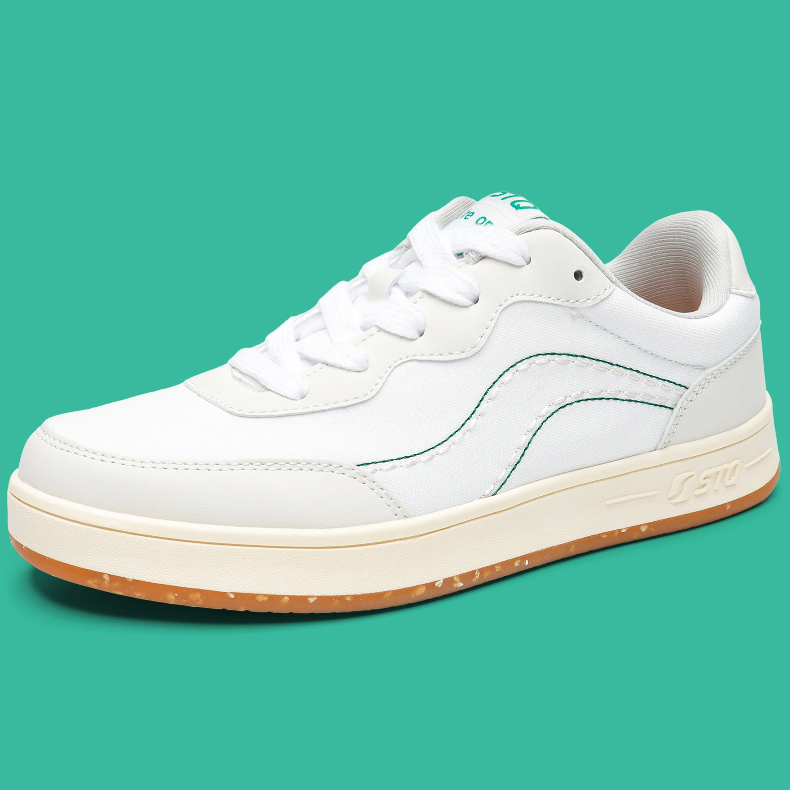 STQ Canvas Shoes for Women Lace Up Tennis Shoes Non Slip Comfortable Walking Sneakers
