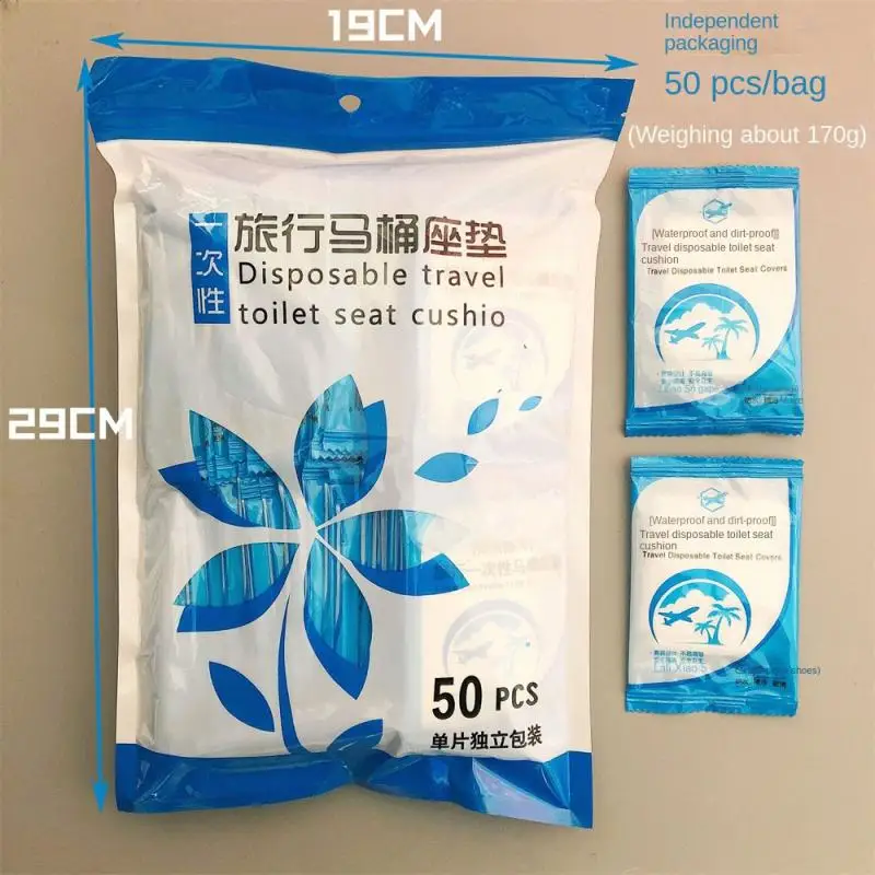Disposable Toilet Seat Cover Mat Plastic Waterproof Toilet Cover Cushion Paper Bathroom Accessories
