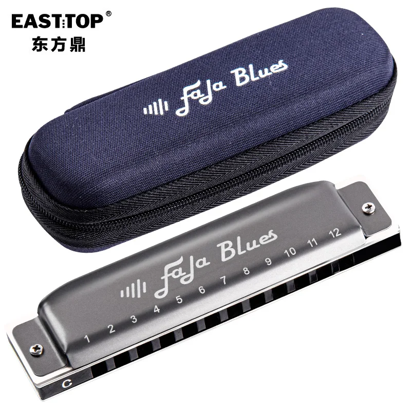 EASTTOP FALA blues mouth organ 12 hole blues professional harmonica ABS comb