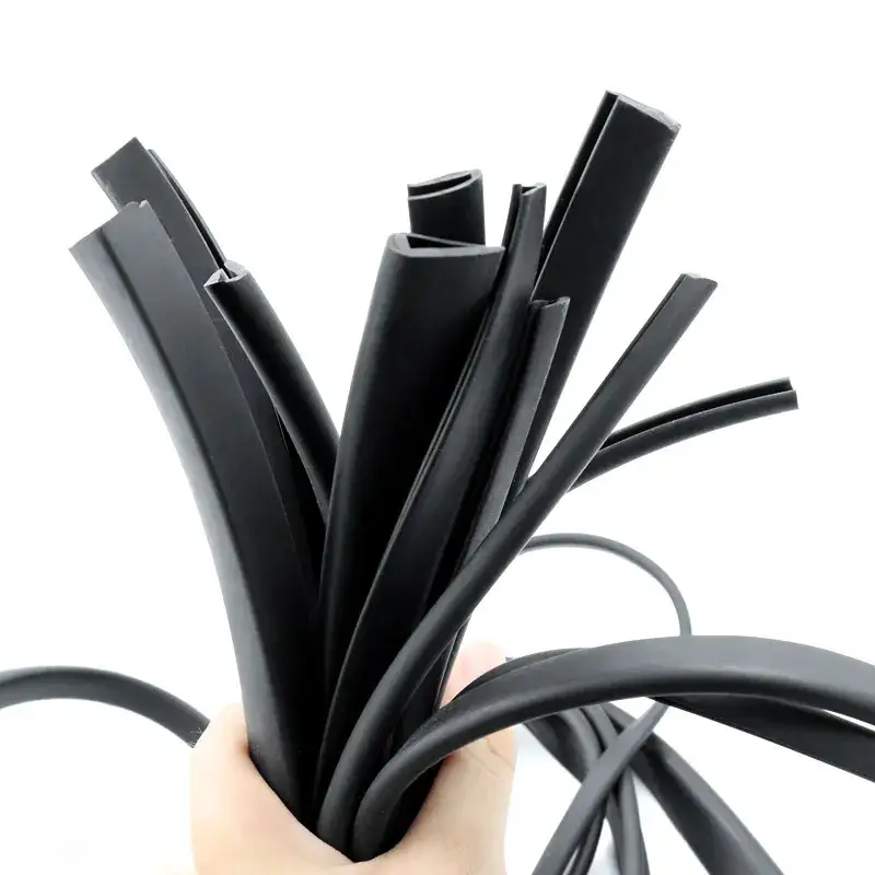 1/2/3/5/10M Black Rubber Edge Strip U Section Anti Oil Seal Edge Shield Encloser Inner Width 0.5-10mm High 5-15mm - Image 2