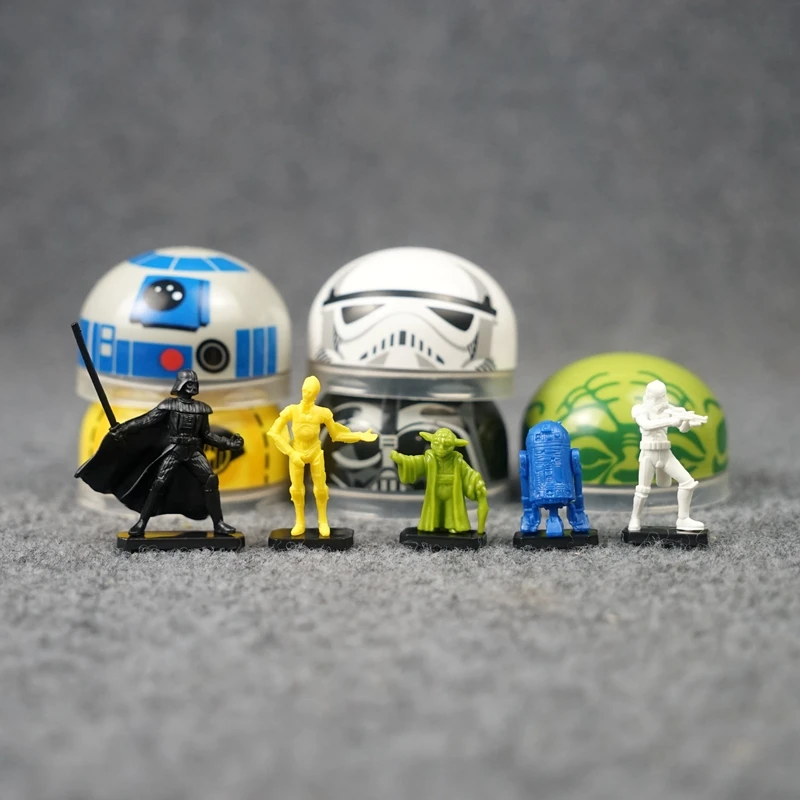 Original Star Wars Gashapon Capsule Toys C-3Po Yoda White Soldier Black Knight Mini Model Doll Toys Ornamenti Desktop Regali
