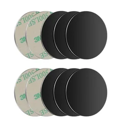 Universal Magnetic Metal Plate for Phone Stands and Holders (13 - 10pc Black Round)