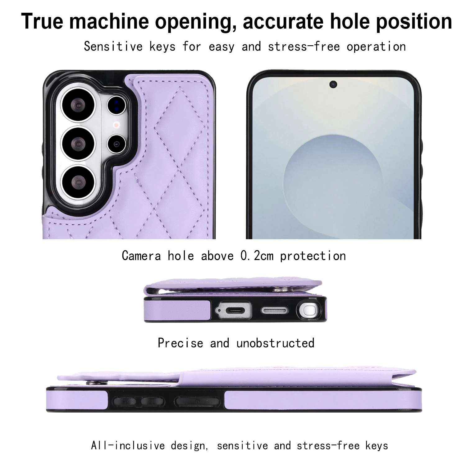 Brieftaschen-Hülle mit Doppelknopf, kleiner Duftkartenhalter, Flip-Lederhülle für Samsung Galaxy S26 Ultra S26 Plus S26 A16 A17 A26 A35 A36 A56 – Detail 7
