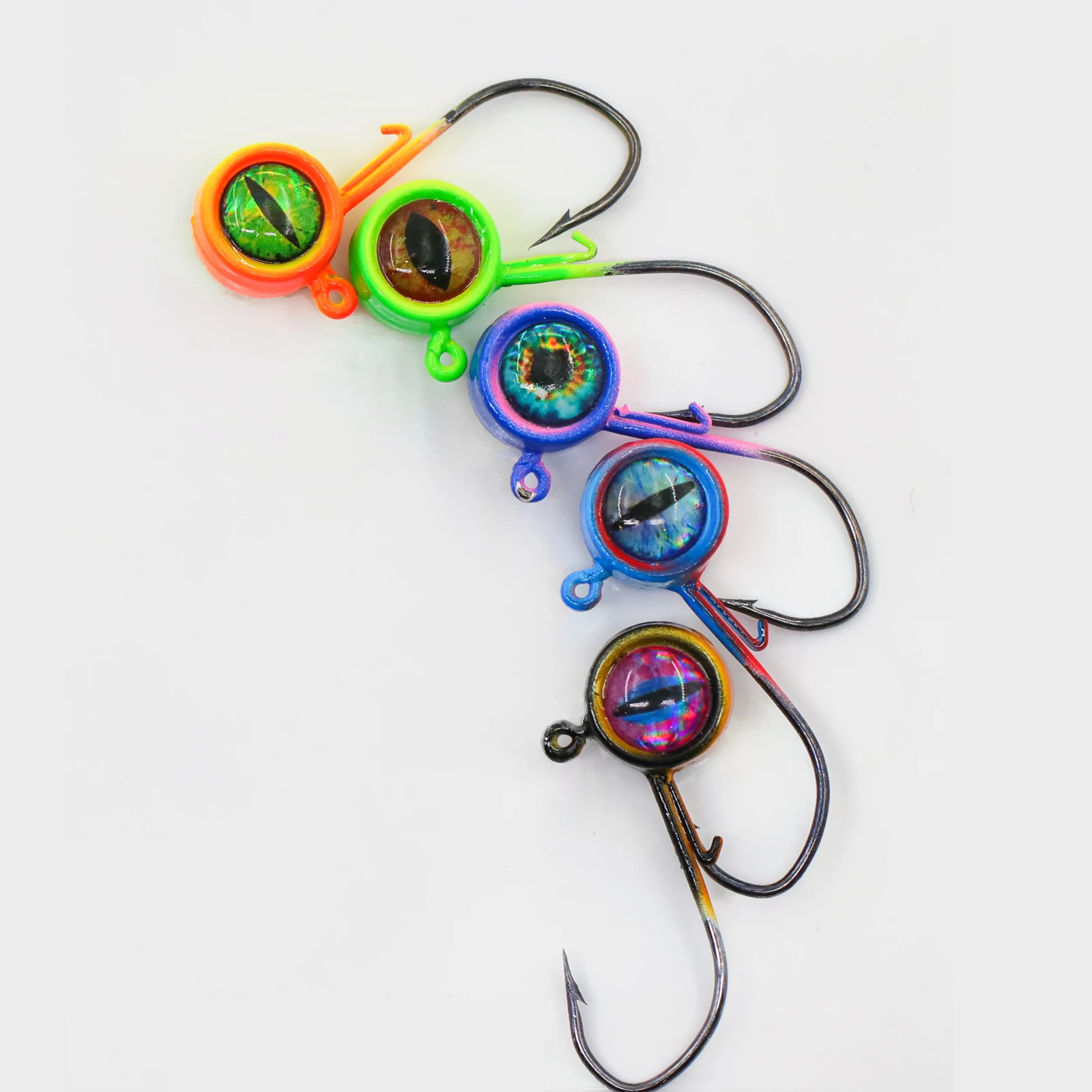 3.5g 5g 7g 10g Swimbait crochet tête de gabarit lumineux 3D yeux eau de