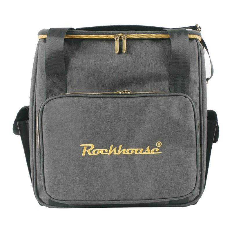 Rockhouse Vinyl Records Carrying Bag For 12Inch Vinyl Records LP Record Storage Bag Holds Up To 45 Albums