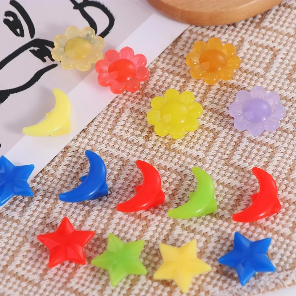 20PCS Colorful Spoke Beads Mixed Color Star Bicycle Wheel Spoke Beads Plastic Glow Children's Bicycle Decoration