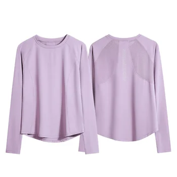 DRUR Fitness T-shirts Women Running Shirts Long Sleeve Quick Dry Breathable Sports Top Jogger Workout Pullover Top Sportswear 2