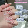 5PC * 3D Nail mold Transparent Silicone Carving Mold DIY UV gel Nail Silicone Mold Nail Enhancement Decoration Tool (4 * 2cm) 1