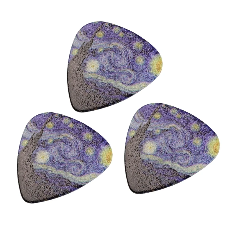 

3Pcs Thin and Heavy Pick Creative Starry Guitar Pick Guitar Accessories E56D