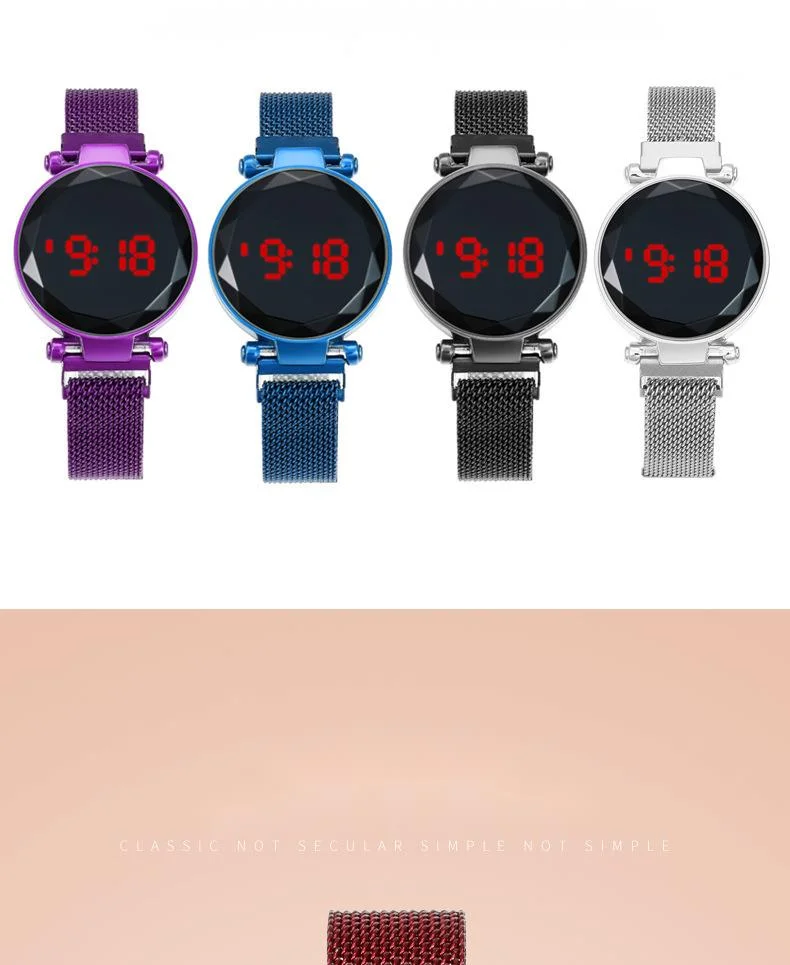 Trendy Neue Led Uhr Magnet Online Promi Die Gleiche Kreisförmige Touchscreen Armbanduhr_voghion.com