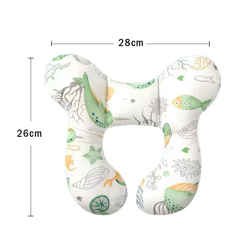 Cartoon Baby Pillow Children's U-shaped Travel Pillow Cotton Soft Baby Travel Car Children's Multi-functional Stroller Pillow 5