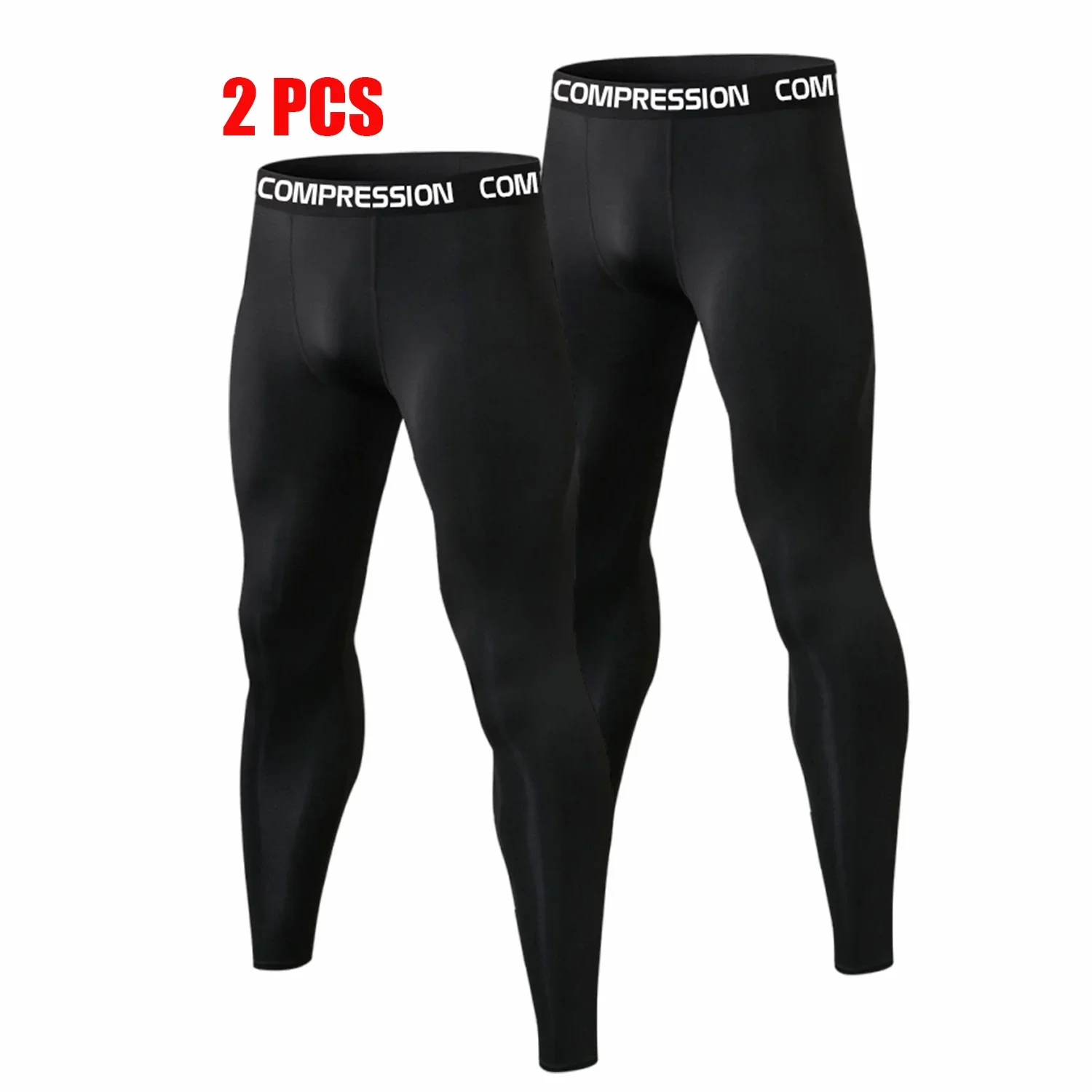 1/2/3/5 Piece Tights Sport Men Compression Running Leggings Quick Dry Gym Workout Sportwear Bottoms 2