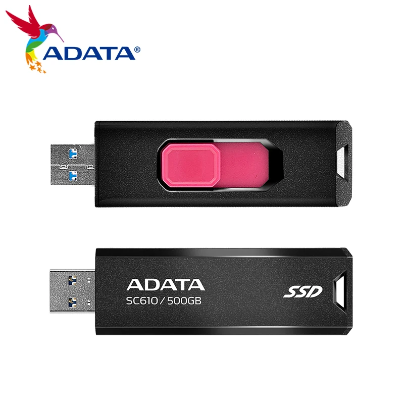External Hard Drive Solid Flash Drive ADATA SC610 Portable SSD 500GB 1000GB 2000GB For PS5 Desktop Laptop PC