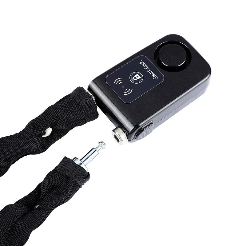 Smart Control Super Smartphone Bluetooth Steel Chain lock Waterproof Anti theft Alarm Bike Bicycle Lock 4