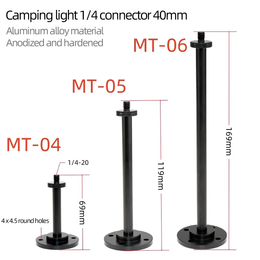 Camping Lamp Stand Detachable Light Pole Aluminum Alloy Outdoor Light Holder Lamp Hanger 1/4-20 Mount Tripod Adapter Holder light stand photographic light stand tripod mount adapter