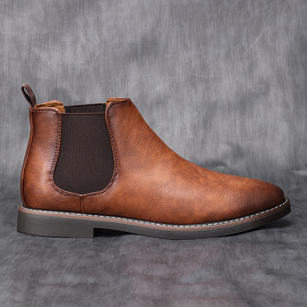 40~46 Chelsea Boots Men Brand Retro Comfortable Fashion Men Boots chelsea boots men leather boots