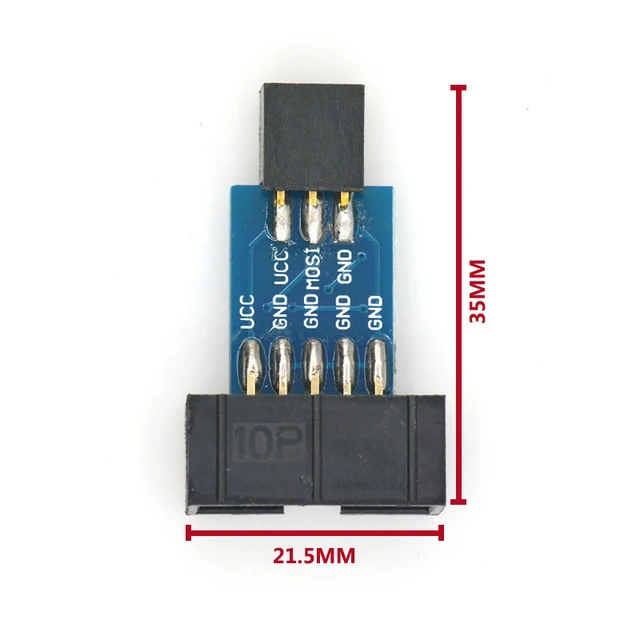 1 Pz Scheda Adattatore Da 10 Pin A 6 Pin Per AVRISP KII USBASP STK500 - Foto 3