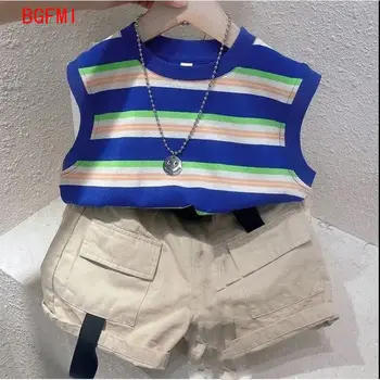 Vestiti estivi per bambini Casual neonato Loungewear ragazzi bambino manica corta top pantaloncini 2 pezzi Set cotone bambini abiti abbigliamento 1-5Y