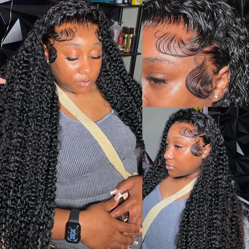 Deep Wave 13x6 HD Transparent High Density Lace Frontal Human Hair Wig Brazilian Remy 13x4 Water Curly Front Wig for Women human hair wigs