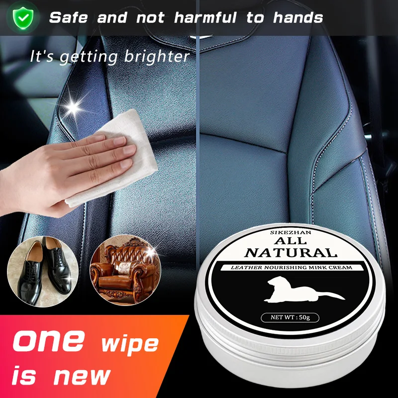 50g/100g Car Leather Seat Maintenance Care Oil Leather Restoration Mink Oil Cream Sofa car Interior Polishing Cleaning