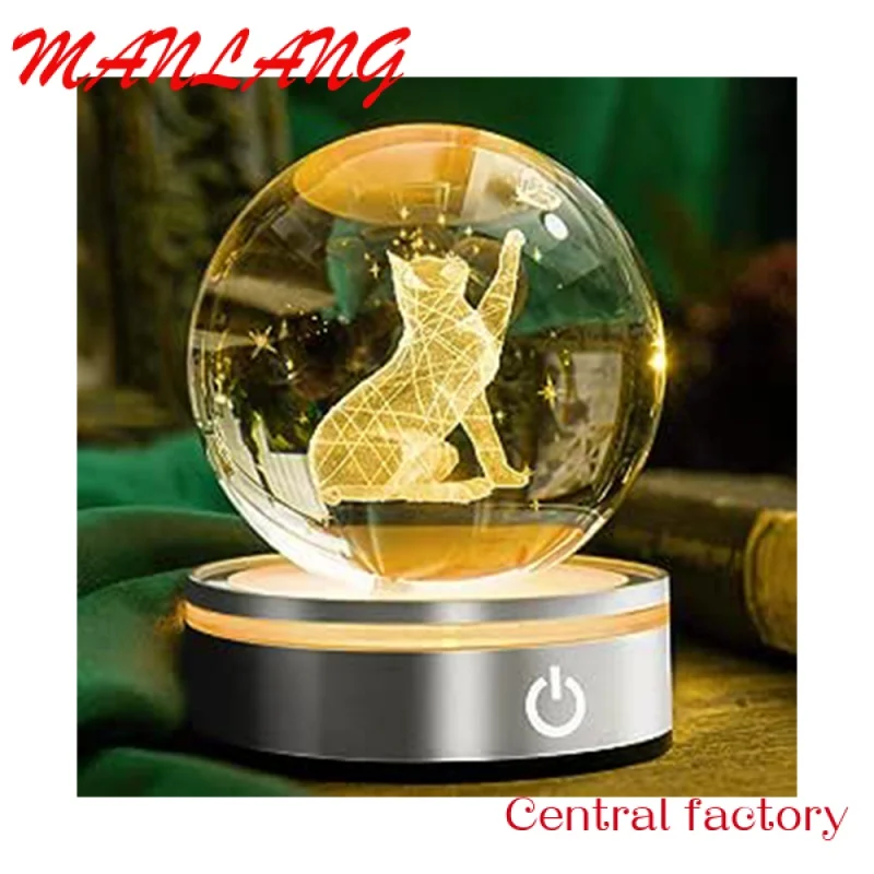 

Custom High Quality LED Crystal Ball 6cm Pure and Luxury Glass Ball K9 Crystal Ball