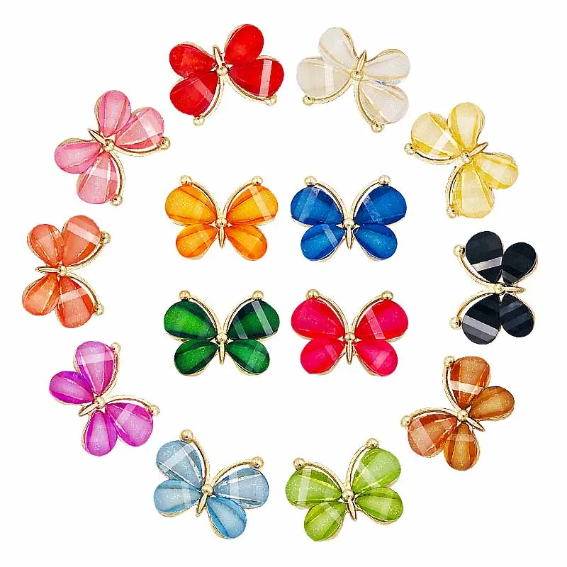 10Pcs 22X30MM Butterfly Diamond DIY Jewelry Accessories For Alloy Handmade Wedding Design Jewelry Accessories And Parts