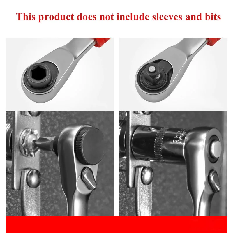 Description Picture 4 of item72-tooth 60-tooth Ratchet Socket Wrench Screwdriver Small Mini Xiaofei Quick Wrench 1/4-6.35mm Batch Head Socket Handle
