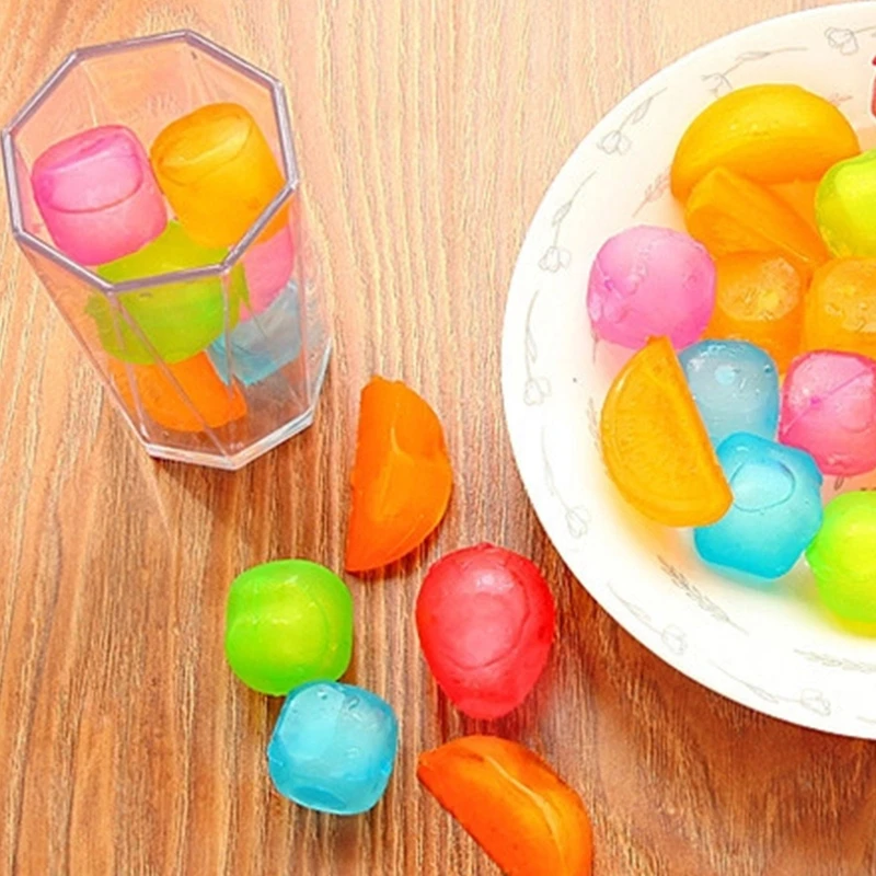 Grade Refreezable Ice Cubes Plastic Non-Diluting Ice Cubes Reusable Washable Picnic Camping 6pcs