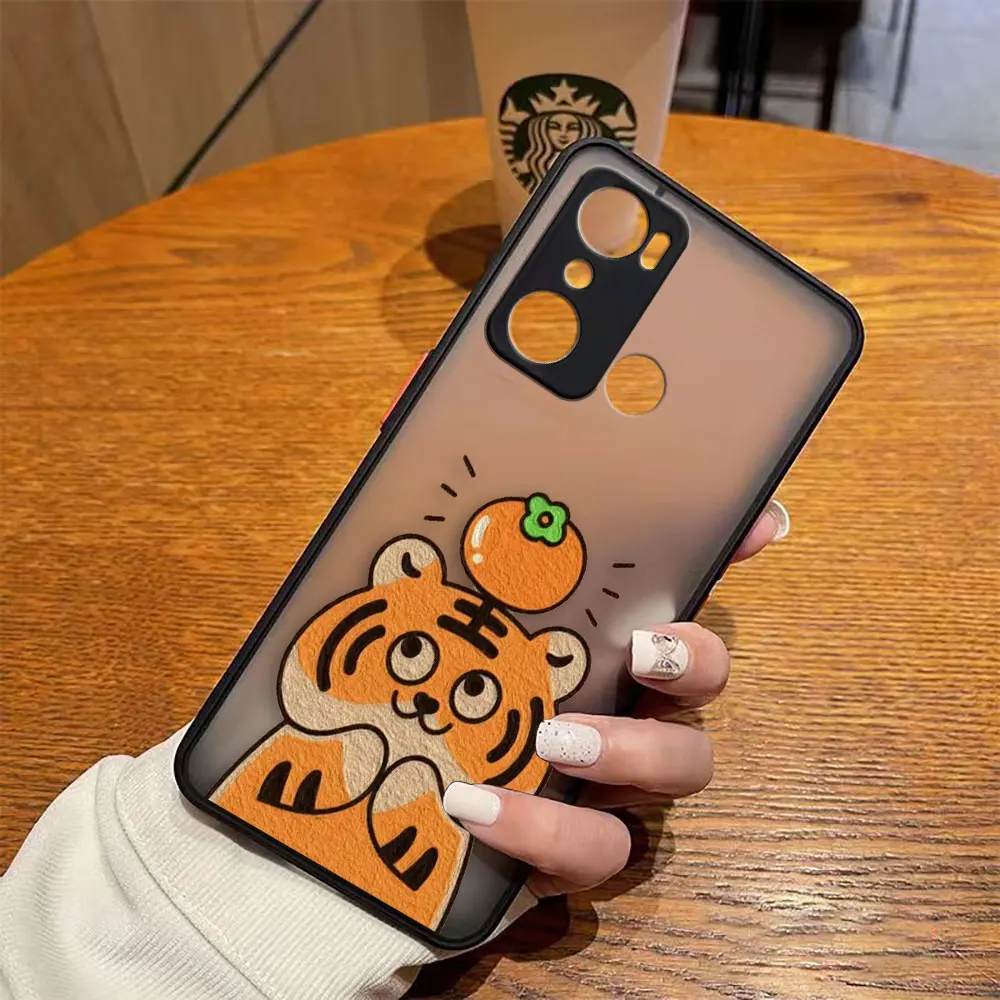 thumbnail image 1 of Matte Case for infinix HOT 20I 12 12I 11 11S 10 10I 10S PLAY 9 Pro POVA 3 CAMON 15 17P Case Funda Coque Shell Cute Little Tiger, 1 of 5