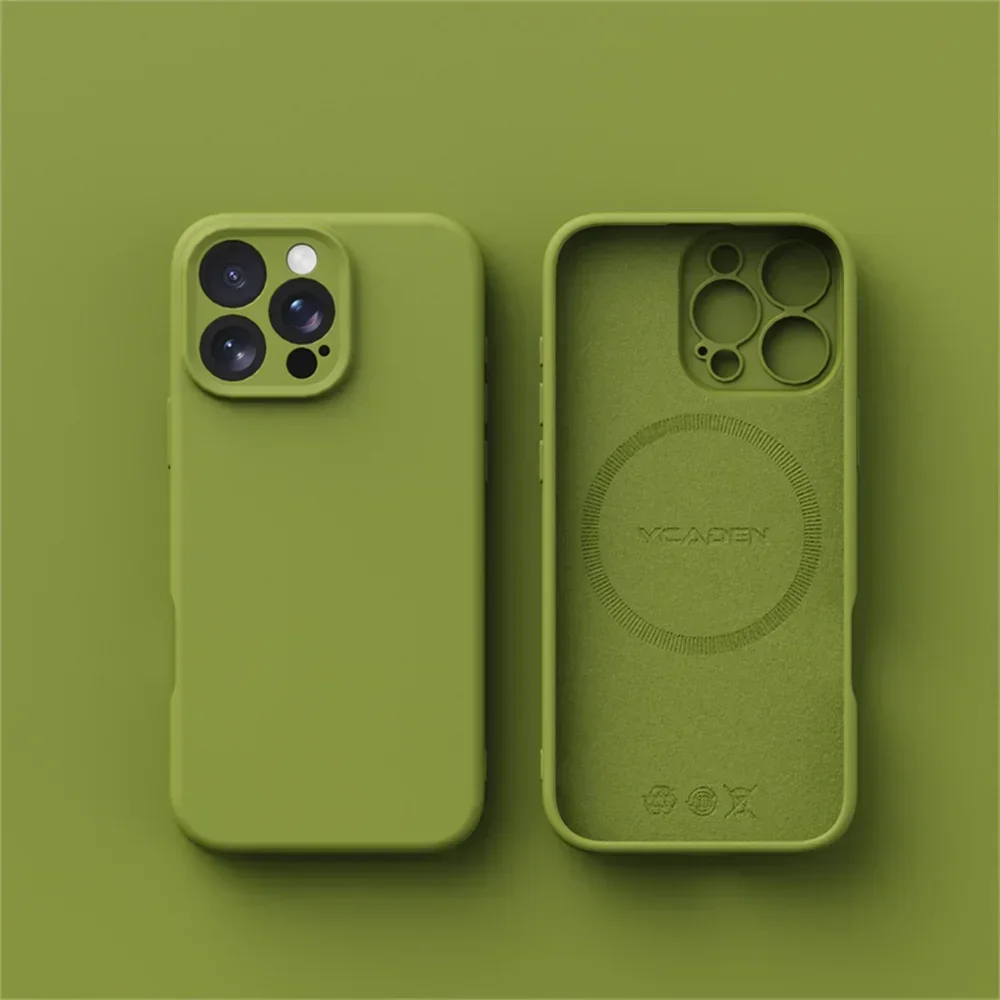 Premium Liquid Silicone Phone Case with MagSafe Compatibility - Smooth Wireless Charging Protective Cover