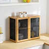Household Kitchen Bowl Counter Surface Breathable Screen Window Storage Meal Side Cabinet Dust-proof Seasoning Rack 3