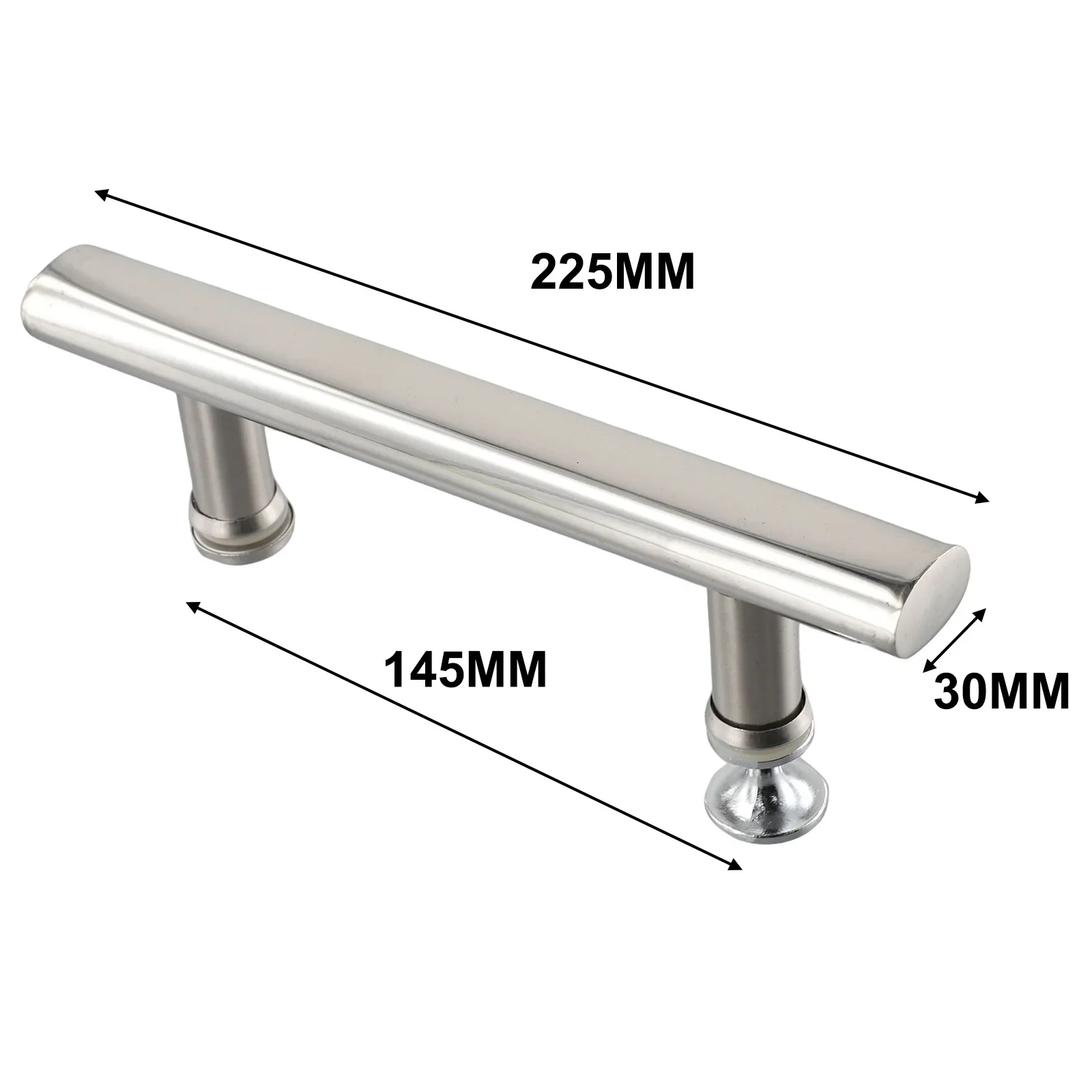 Duschtürgriff Verchromt – Universell Für Glasdicken 4-10 Mm, Inkl. Montagematerial