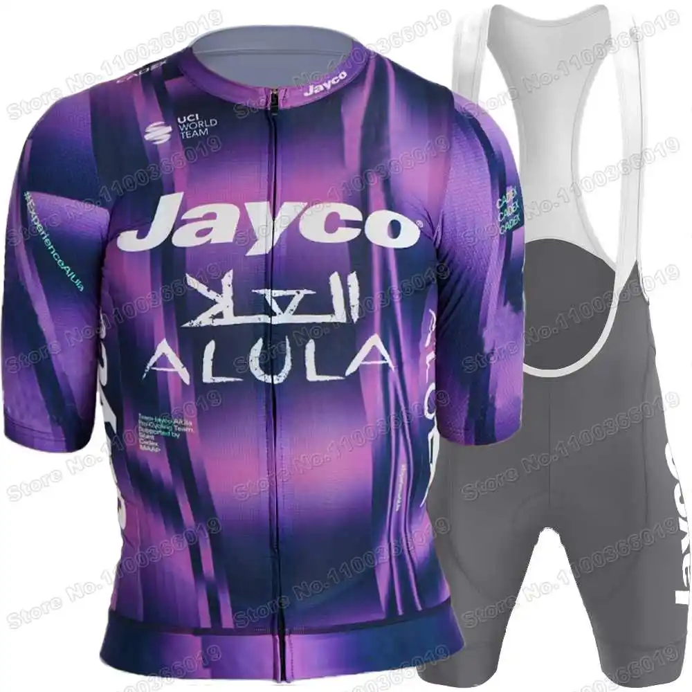 2025 Team Jayco Alula Cycling Jersey Set Summer Cycling Clothing Men's Short Sleeve Kit Road Bike Shirts Suit Bicycle Bib Shorts 2