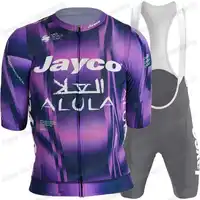 2025 Team Jayco Alula Cycling Jersey Set Summer Cycling Clothing Men's Short Sleeve Kit Road Bike Shirts Suit Bicycle Bib Shorts 2