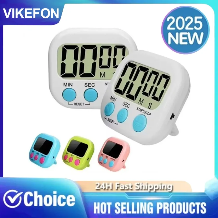 Magnetischer multifunktionaler elektronischer Timer, digitaler Timer, LCD-Display, Küche, Backen, Countdown, Schlafsaal, Lernen, Erinnerung, Geschenk