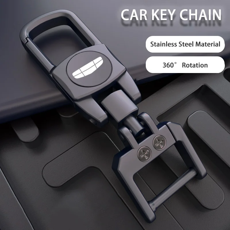 

Aluminum Alloy Car Keychain DIY Car Key Chain Trinket Keyring For Geely Atlas Coolray Mk Cross Geometry GS C GL GX3 Accessories