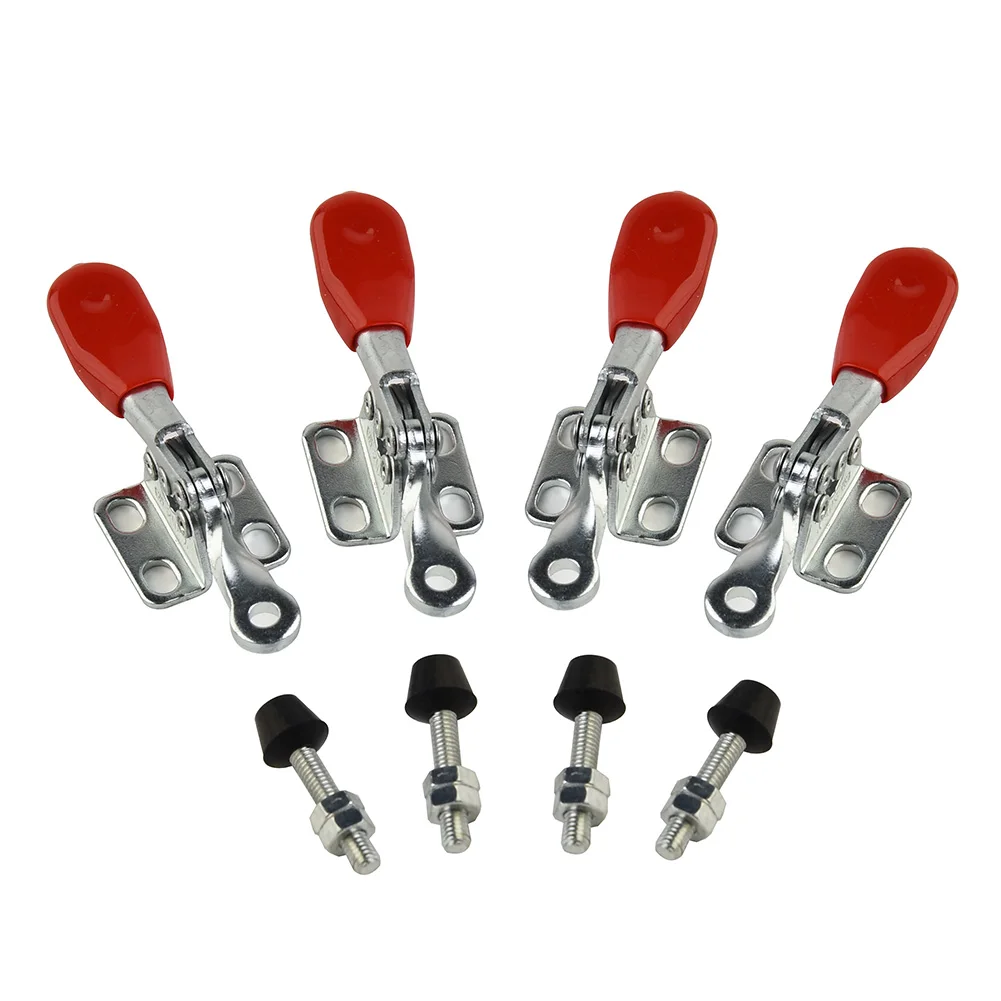 

4pcs Toggle Clamps 80mm Clip Equipment Fixing Hand Tool Horizontal Quick Release Set Workshop New High Quality