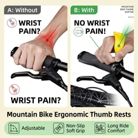 1 Paire de poignées ergonomiques antidérapantes en caoutchouc pour vélo VTT, avec repose-pouce, accessoire pour guidon de vélo électrique et trottinette 2