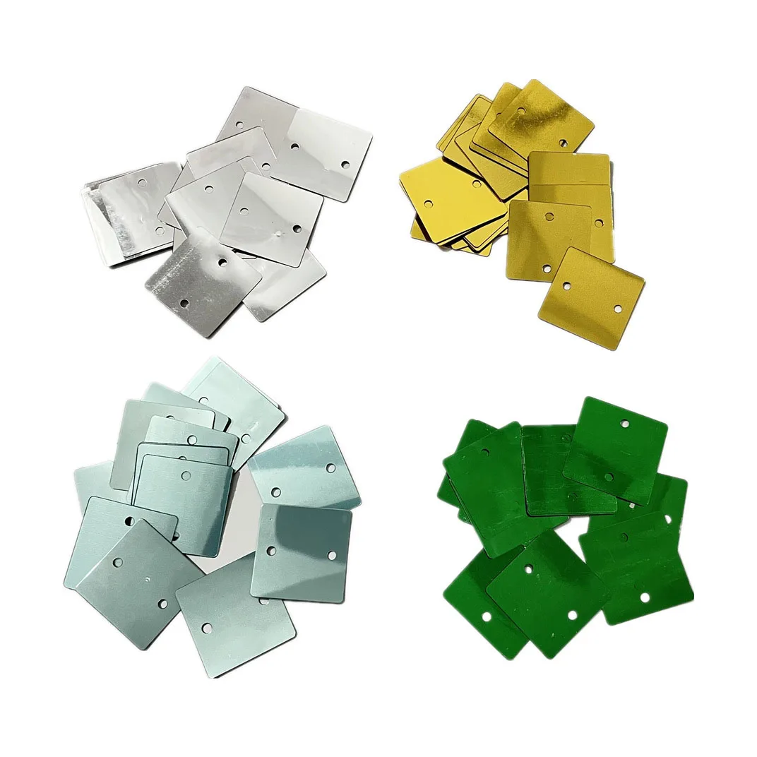 200-1000pc 30mm 2-hole Square PVC Sequin Paillettes For DIY Wedding Stage Garments Sewing Decorative Handmade Square Sequins
