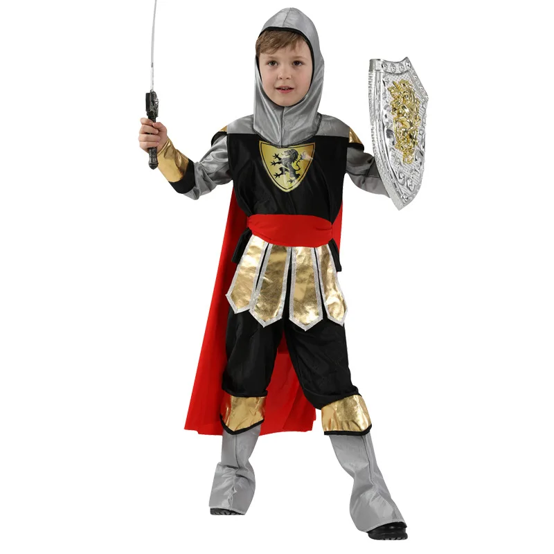 Carnival Party Fancy Dress Child Greek Roman Warrior Gladiator Costume Boys Knight Cosplay