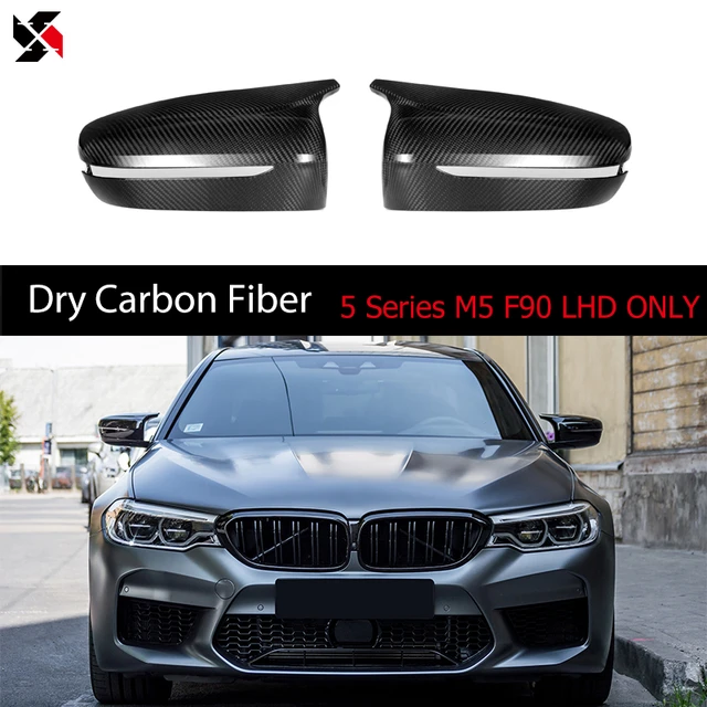 Für BMW M5 F90 2017-IN LHD Auto Spiegel Abdeckung Caps 1 Paar Trockenen  Carbon Faser Auto Tür Seite rückspiegel Kappe OEM Stil Ersatz - AliExpress