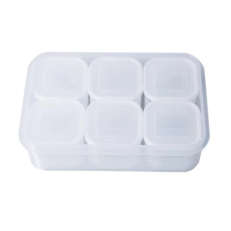 Vorratsbehälter Für Lebensmittel, 6 Fächer, Gemüse, Obst, Frischhaltebox Mit Deckel Für Kühlschrank, Küche, Gewürze, Gewürze, Vorratsglas_voghion.com