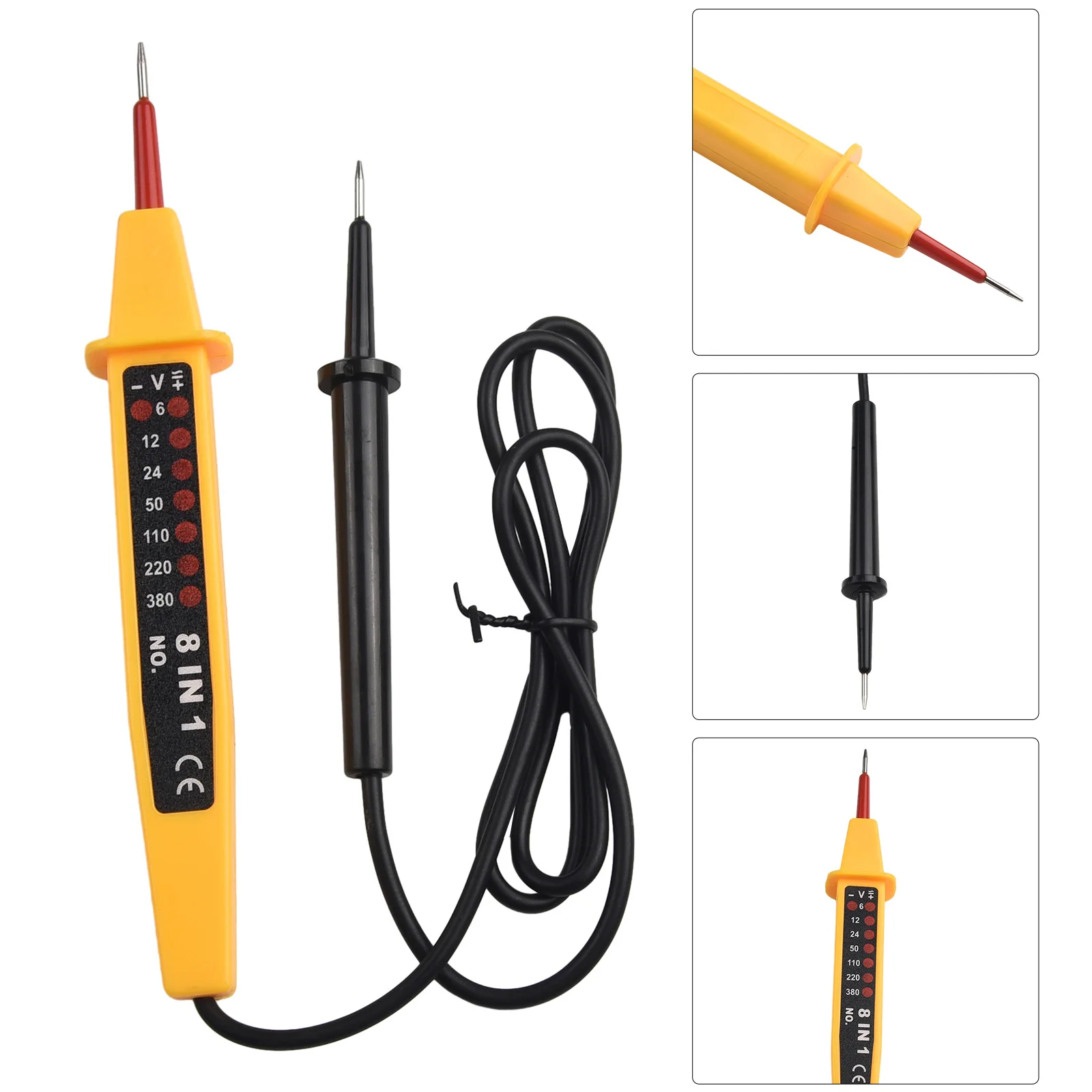 Description Picture 6 of item8 In 1 Tester Voltage AC DC 6-500V 50 - 500Hz Auto Electrical Pen Circuit Detector Tester 6-12 - 24 - 50VDC Voltage Meters Tool
